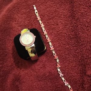 Avon used watch and bracelet set